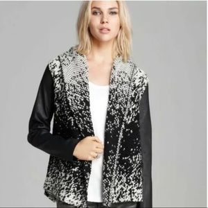 Dolce Vita Cardigan with Faux Leather Sleeves